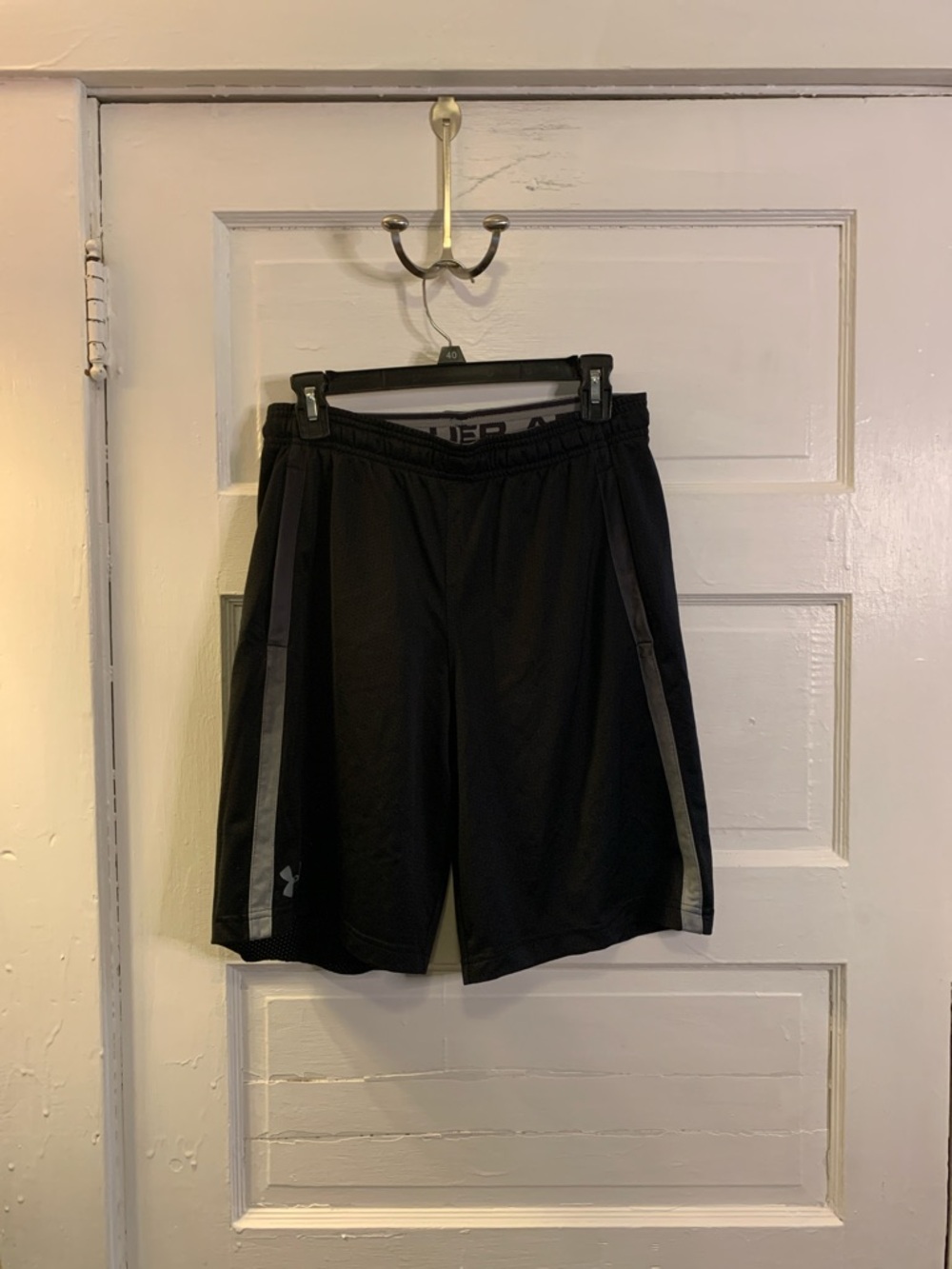Under Armour Black Men's Athletic Shorts with Reflective Side Stripes